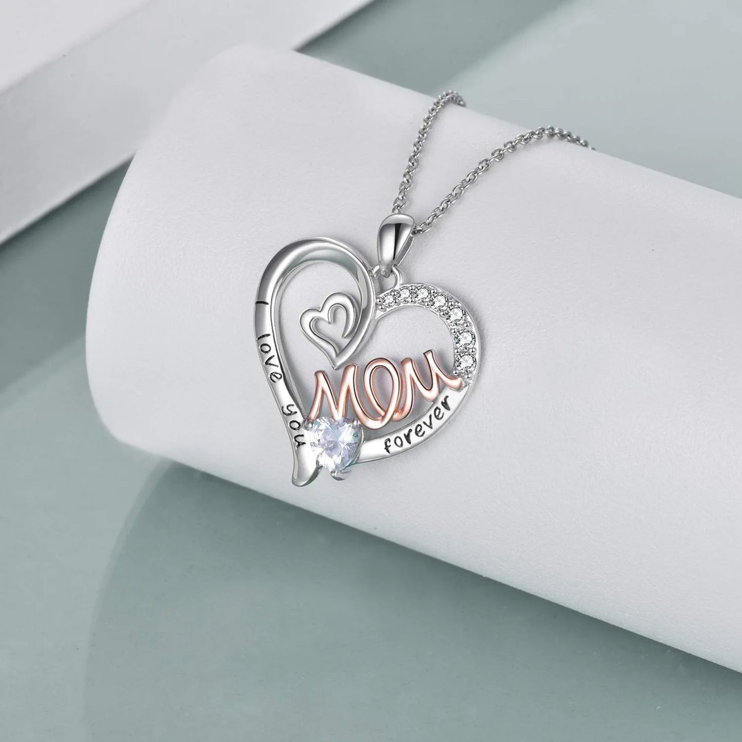 Mothers Day Necklace I Love You Mom Forever